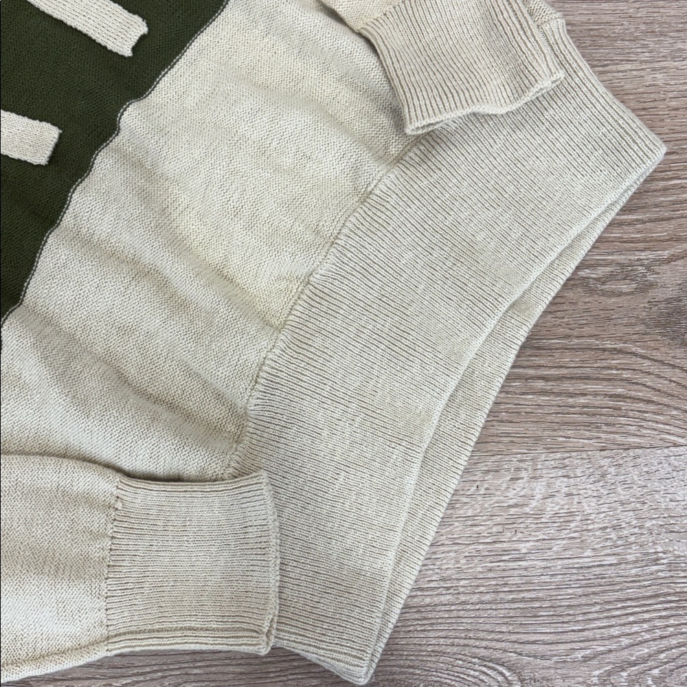 Madewell Clairview Hoodie Sweater Heather Artichoke Colorblock 100% Cotton S - Picture 9 of 11